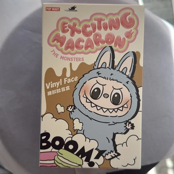 Pop Mart The Monsters Exciting Macaron Chestnut Cocoa Secret Labubu Keychain - Picture 2 of 6